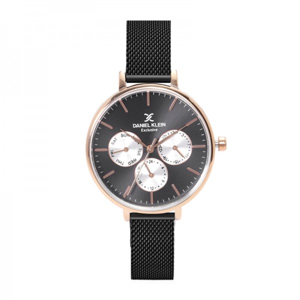 Daniel Klein DK11896-3S Rosegold Black Tali Pasir